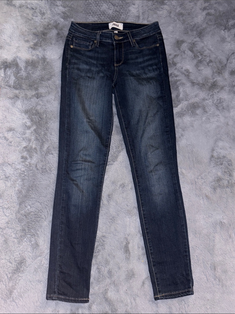 PAIGE Dark Indigo Skinny Jeans